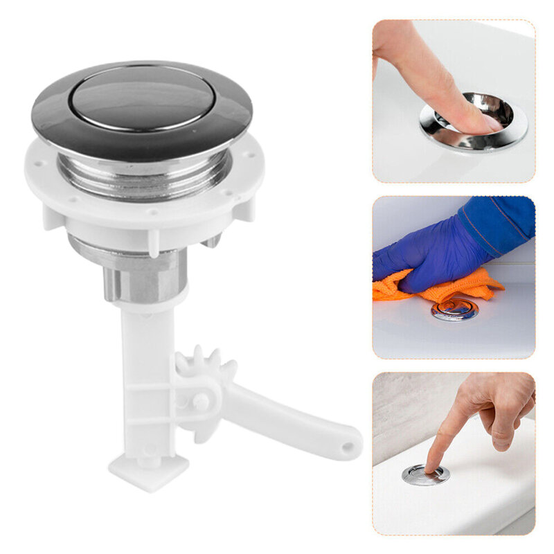 Botón pulsador de inodoro para asiento de inodoro, tapa de botón de inodoro, varillas de válvula redonda, accesorio de baño, 38mm