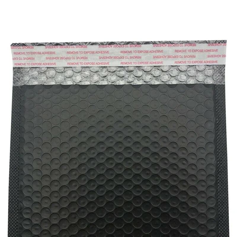50/100 buah amplop surat kemasan gelembung hitam pembungkus amplop poli untuk pengiriman tas gelembung segel sendiri bantalan