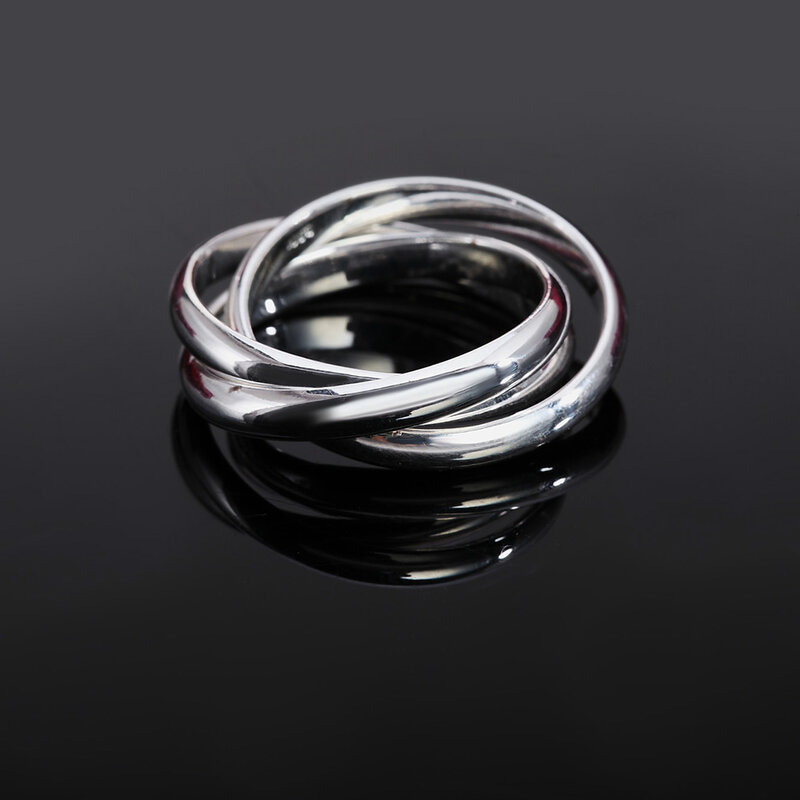 Кольца женские круглые из серебра 925 пробы, оптом