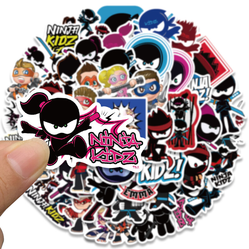 50PCS Ninja Kidz Cool Game Anime Stickers per Scrapbook moto Skateboard Bike Laptop Phone valigia Car Sticker giocattolo per bambini