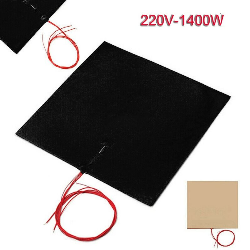 1 Stuks 500*500Mm 220V 1400W Siliconen Verwarming Mat Pad Voor Printer Verwarmde Bed Verwarming Koeling Airconditioners Kachels