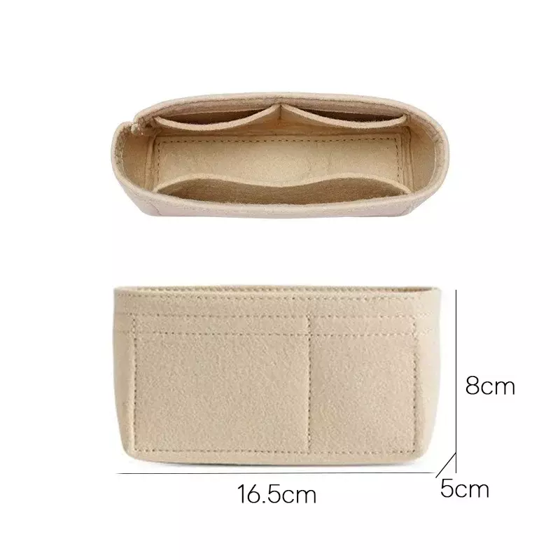 Neue Knödel Liner Bag Organizer für Long champ Mini Aufbewahrung tasche der Liner Filz Geldbörse Einsatz Handtasche Liner Bag