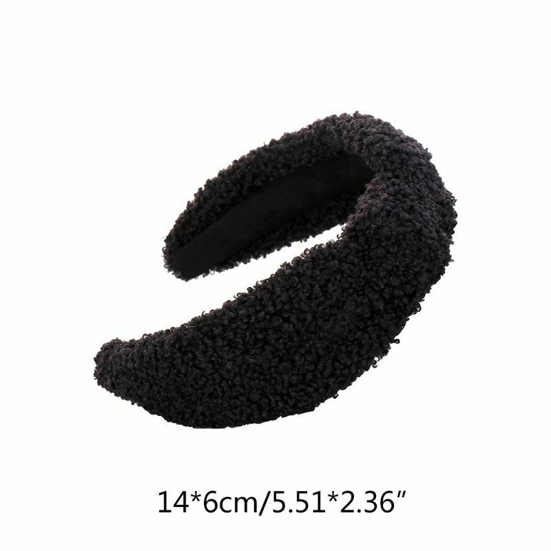 Women Girls Winter Thicken Plush Headband Solid Color for Cross Twist Bowknot Wide H Hoop Washing Face Makeup Styling