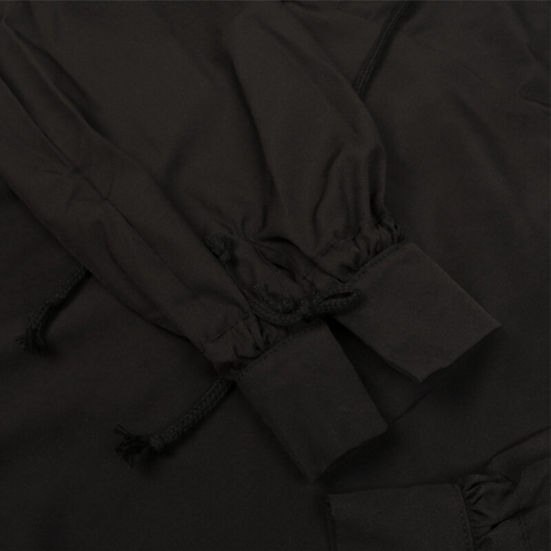 Chemise gothique rétro victorienne pour hommes, haut Renaissance, chemisier à manches bouffantes 7.5, noir et blanc, décontracté et à la mode