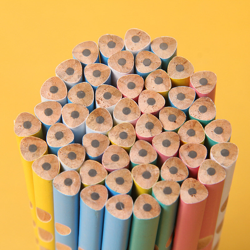 HB 나무 리드 연필 지우개가 있는 창의적인 구멍 연필, 어린이 선물, 학교 사무용품, 학생 문구 교정, 30 개