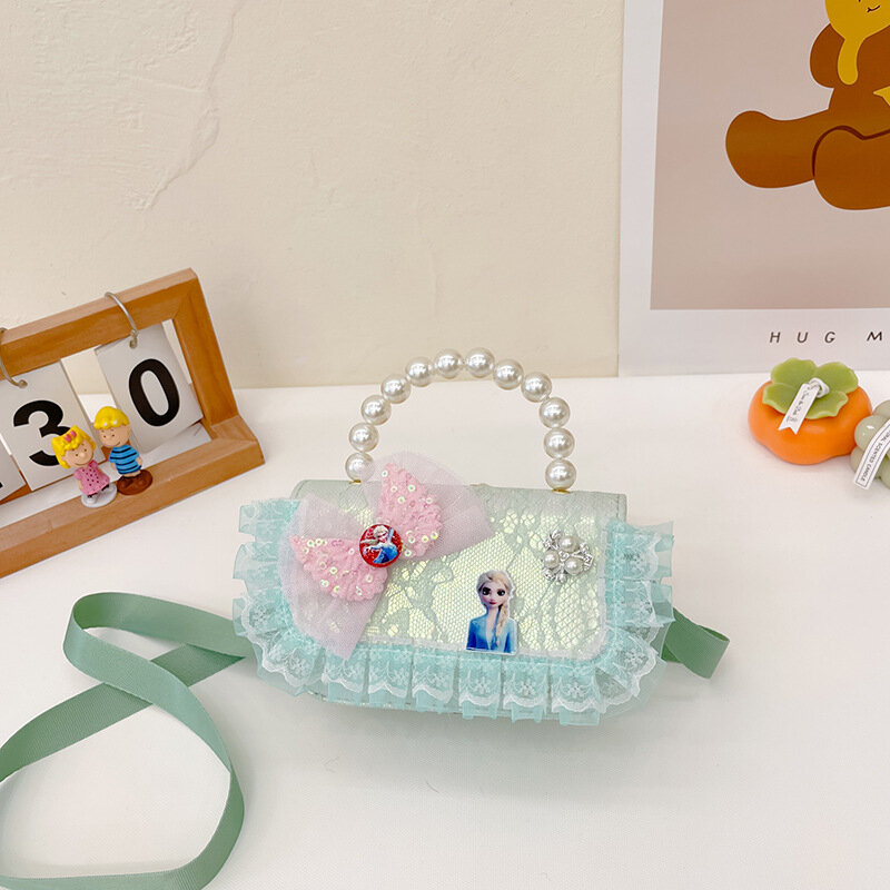 Disney Children's Schoolbag 2023 New Foreign Style Girls Messenger Bag Cute Frozen Aisha Princess Shoulder Bag Baby Coin Purse