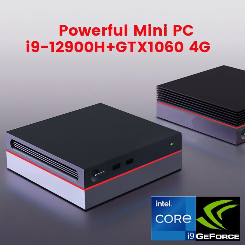 Mini ordenador para juegos I9, 2023 H, I7, 12900H, NVIDIA GTX1060, 4G, 2 x DDR4, NVMe, Windows 11, 1 x tipo C, 2HDMI, 8K, UHD, HTPC, 12650
