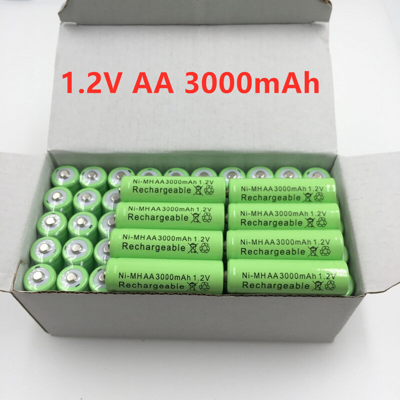 4-20 قطعة جديد AA bateray قابلة لإعادة التدوير 3000 mAh 1,2 فولت alcalinas AA batera قابلة لإعادة التدوير دي لا بطارية الفقرة لا لوز led juguet