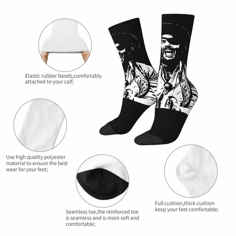 Autumn Winter Harajuku Men's Women's Tuco Vintage Movie Socks The Good the Bad and the Ugly Breathable Crew Socks