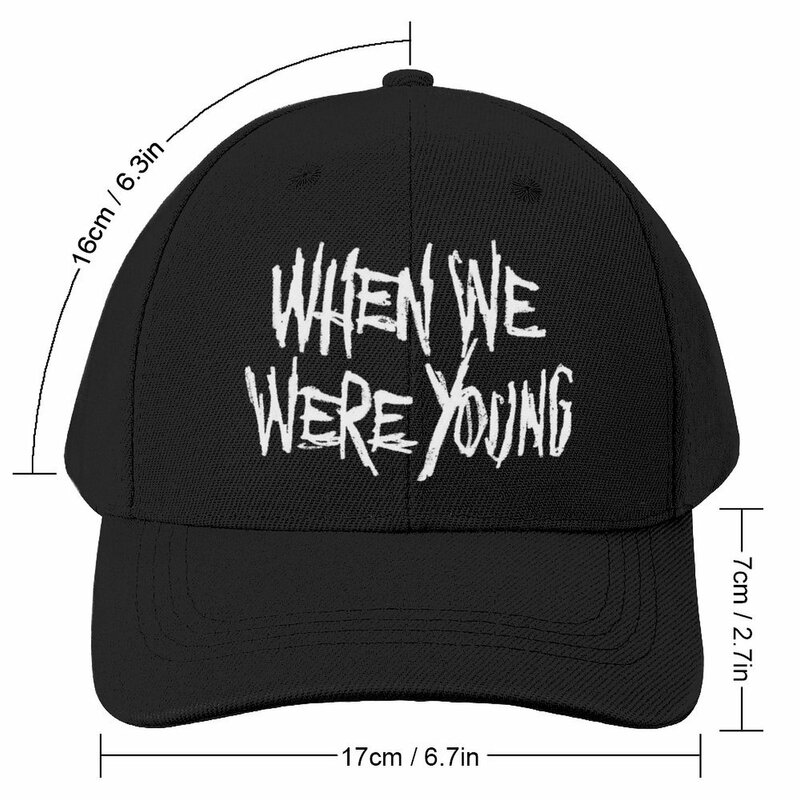 قبعة بيسبول سوداء للرجال والنساء ، قبعة سائق الشاحنة الذكور ، عندما نكون صغار