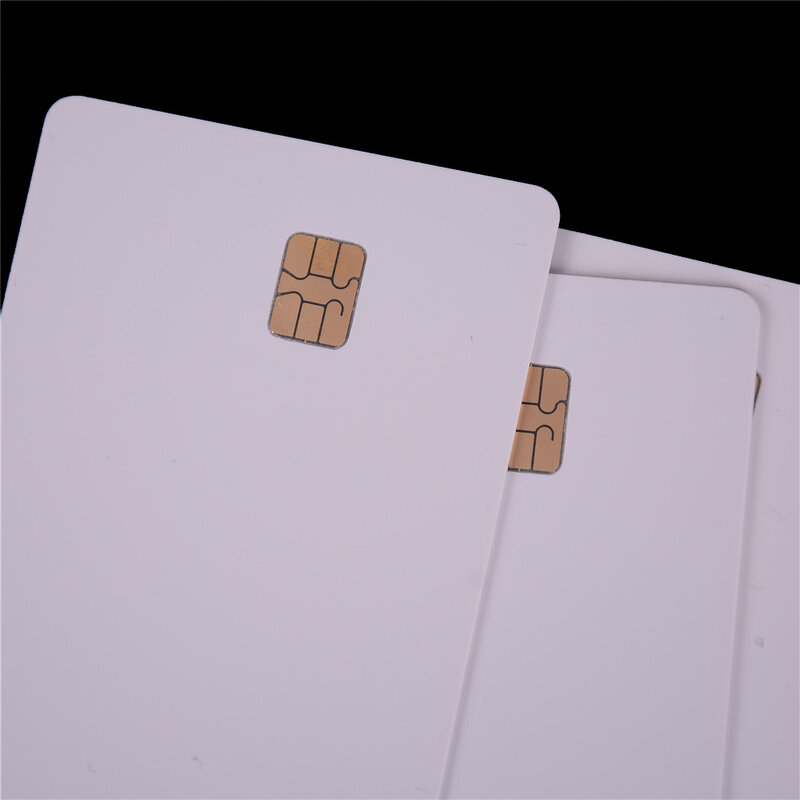 5 szt. Biały styk Sle4428 Chip Smart IC puste karta pcv z chipem SLE4442 kontakt z kartą inteligentną karta elektroniczna bezpieczeństwa na gorąco