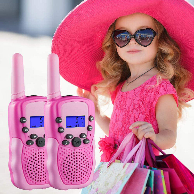 어린이용 T388 워키토키, 2 개 라디오 수신기 워키토키 장난감, 어린이 생일 선물, 3 km 휴대용