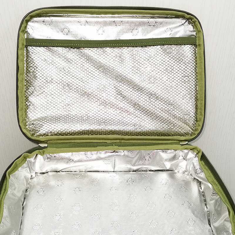 กระเป๋าอาหารกลางวันเก็บอุณหภูมิแบบพกพากระเป๋าเก็บความเย็นอาหารปิกนิกกล่องเก็บความเย็น Tali bahu กันน้ำทนทานกล่องอาหารกลางวันสำหรับสำนักงาน