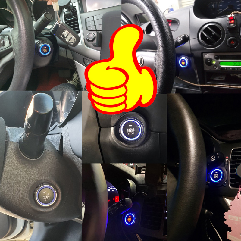 Sistema de alarma de coche Universal, sistema de arranque automático, Control remoto por aplicación, Kit de encendido del motor, sistema de arranque y parada con un botón pulsador, electrónica para coche