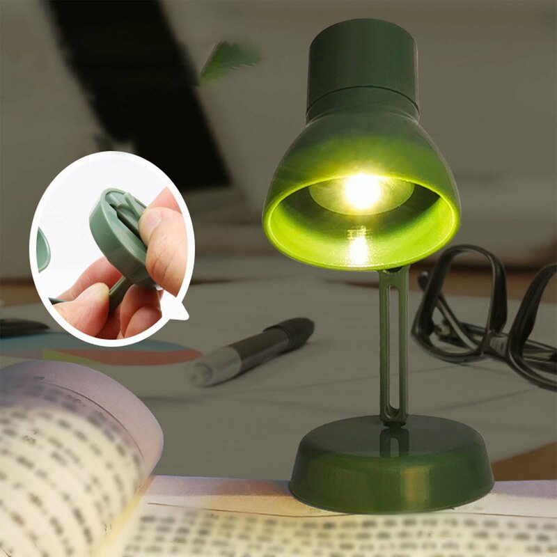 Lampada da scrivania a LED lampada da lettura regolabile accattivante con morsetto lampada da tavolo a LED Mini Clip-On con libro alimentato a batteria leggi