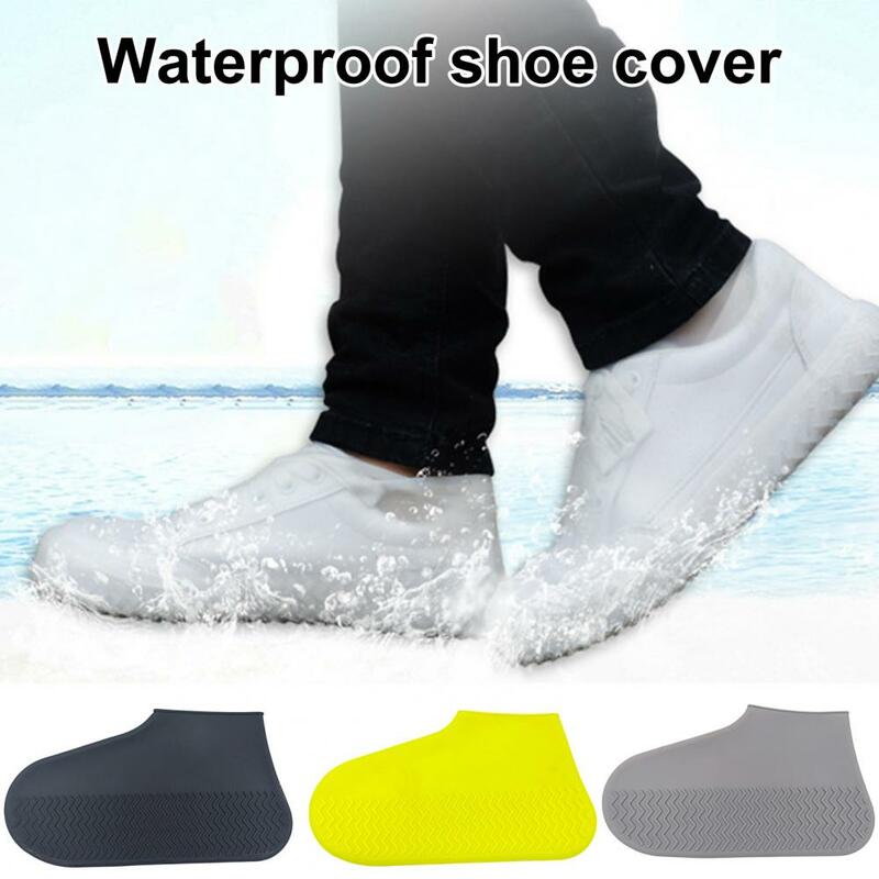 Couvre-chaussures d'extérieur portables pour hommes et femmes, baskets anti-pluie, protecteur épais, anti-poussière, protecteurs de bottes de pluie, 2 pièces
