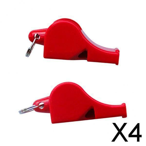 2-4pack Emergency Survival Plastic Whistle Marine Camping Boating red