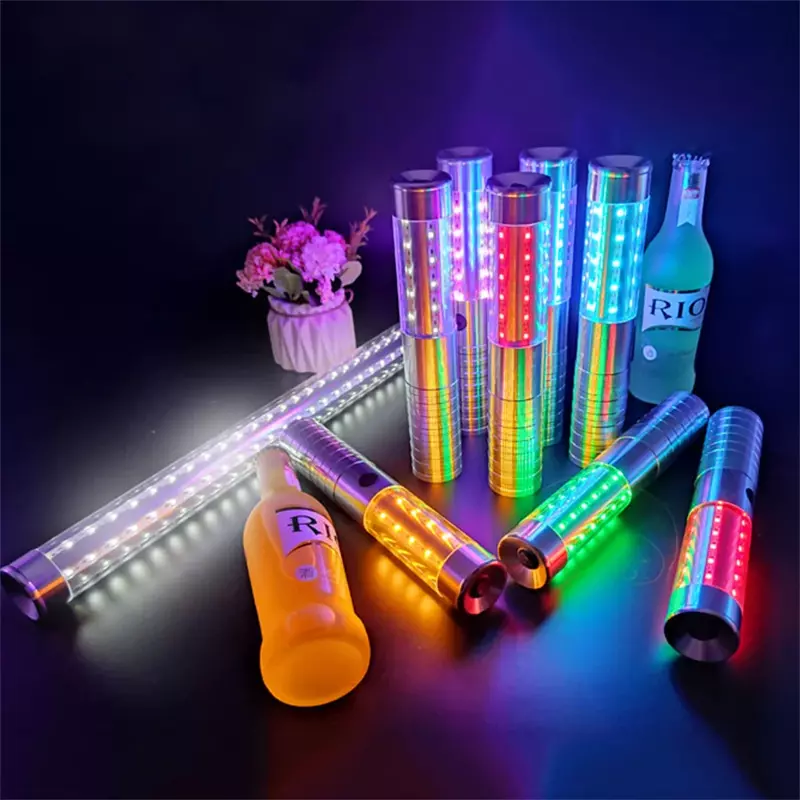Lampu botol LED sparkler lampu layanan LED strobo tongkat lampu LED yang dapat digunakan kembali botol sampanye Sparklers untuk Bar klub malam konser