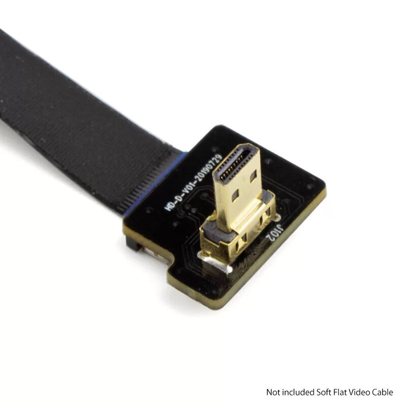 Eletrow-adaptador Micro HDMI RPS Pi 4 Modelo B, conector compatible con CrowPi con Raspberry Pi 4B, 2 uds./lote