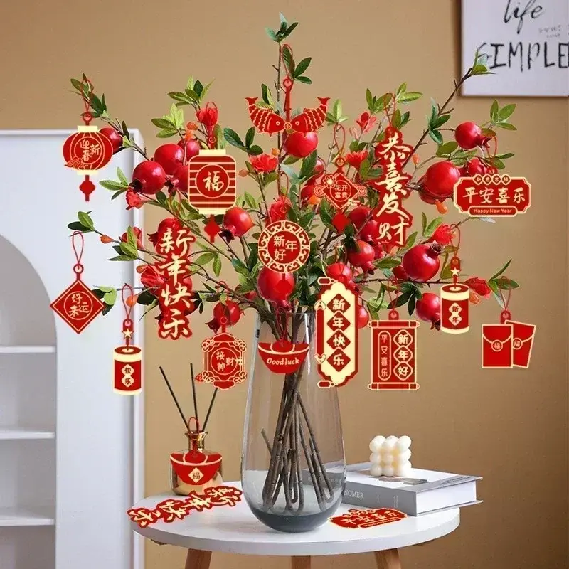 Новогоднее украшение в китайском стиле, весенний праздничный подвесной кулон, подвесное украшение для новоселья, новогодний подарок, домашний декор