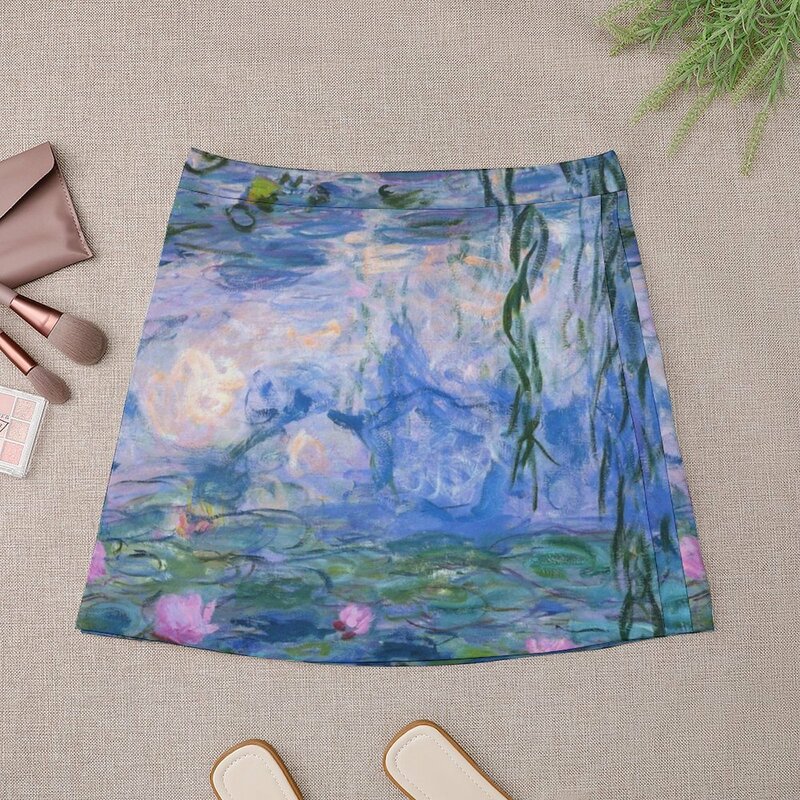 Claude Monet-Robe Mini Jupe pour Femme, Eau CAN, Vêtements d'été, 2023