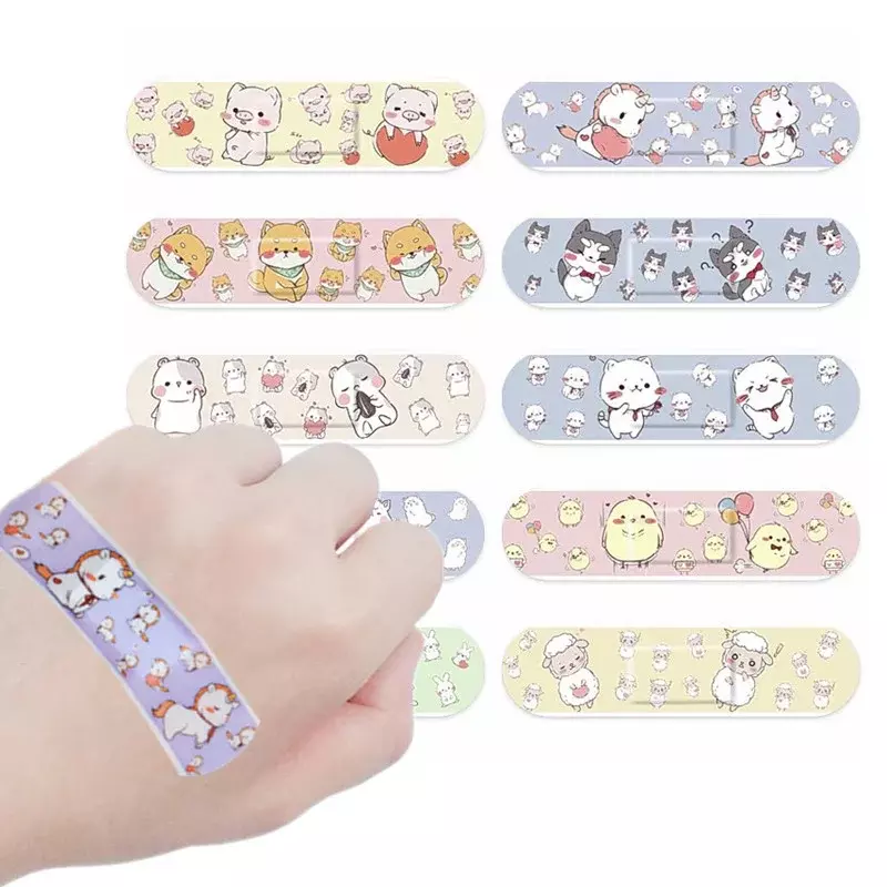 120 Stks/partij Kawaii Cartoon Waterbestendig Band Aid Ademend Zelfklevende Gips Bandages Patches Woundplast Voor Kinderen