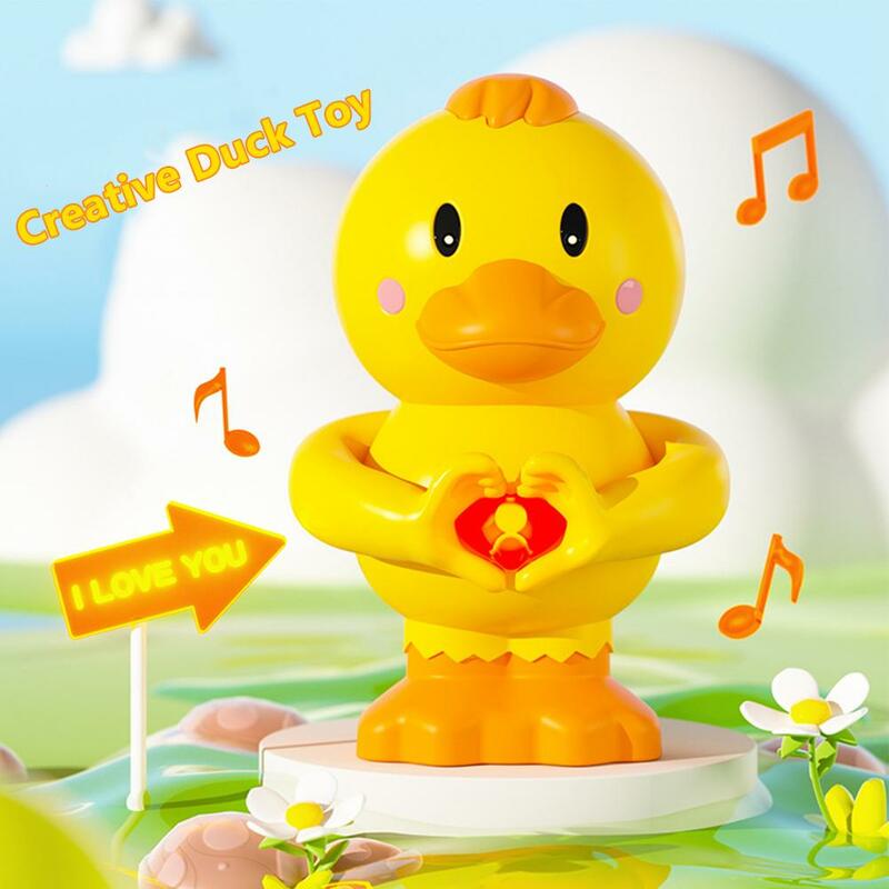 Музыкальная утка, креативная Милая мультяшная утка со встроенной музыкой для ребенка, подарки на день рождения подруге, подарки на день Святого Валентина