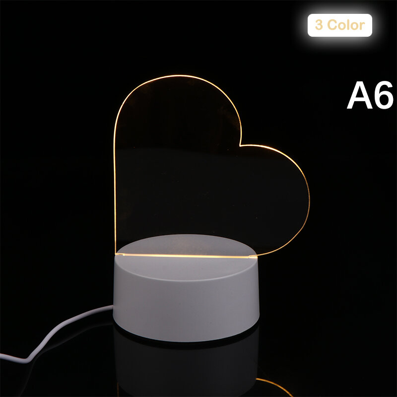 Bacheca riscrivibile a LED con penna USB Power Night Lamp Home Holiday Gift For Children