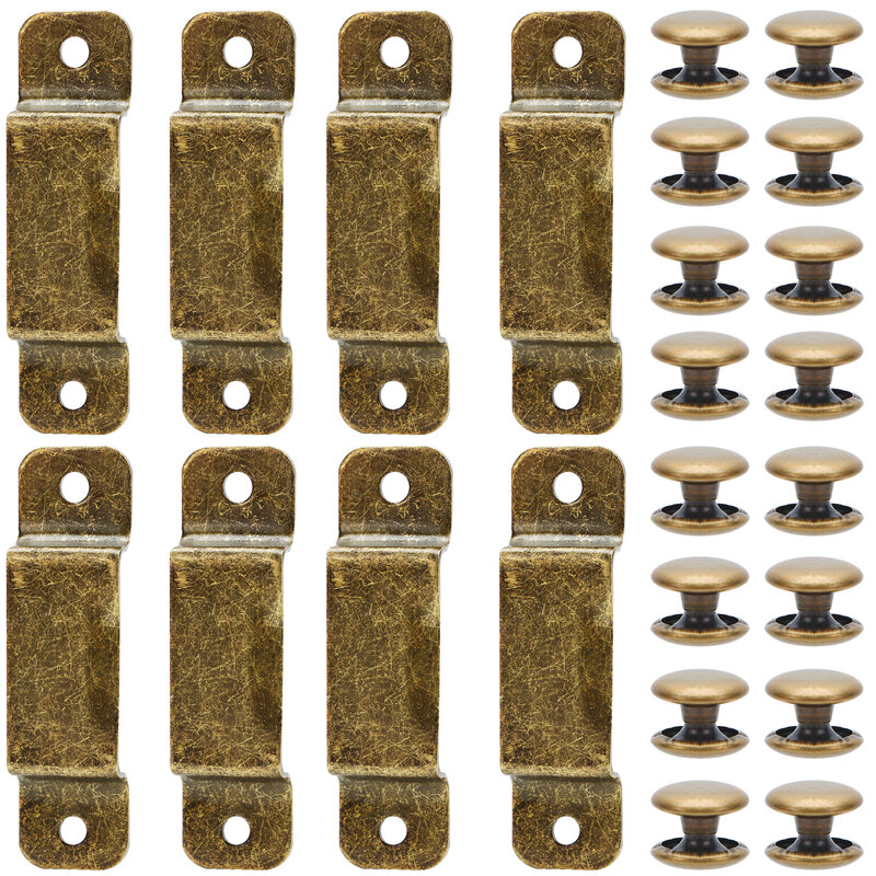 Soporte de cinta métrica de Metal para cinturón, Clip de soporte de cinta métrica con remaches de 16 piezas, 8 piezas