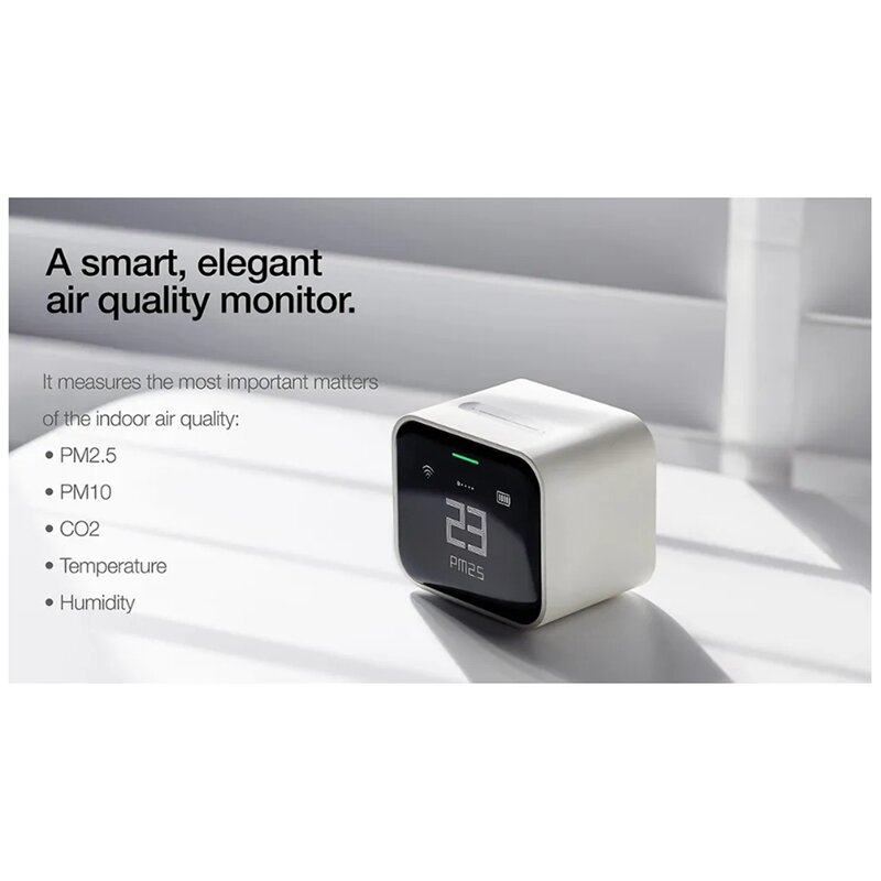 Detektor powietrza Lite Retina ekran dotykowy IPS operacja Pm2.5 Mi aplikacja domowa sterowanie monitorem powietrza dla Apple Home kit trwałe