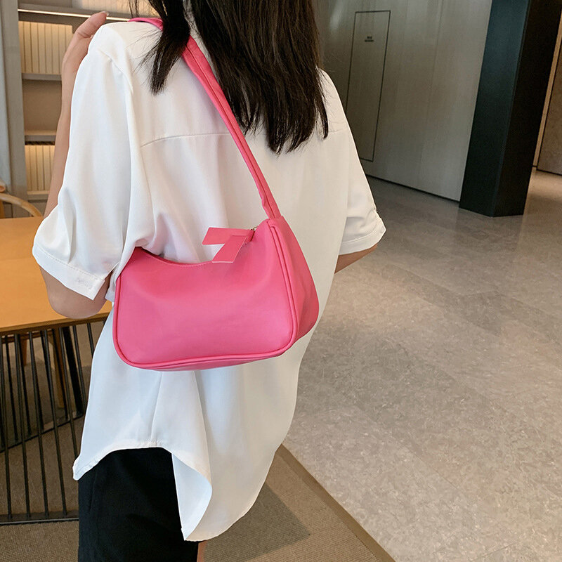 Women's Summer PU Shoulder Bag Waterproof Minimalist Fashionable Handbag For Daily Travel Party Single Shoulder Underarm Bag