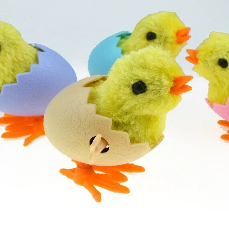 Windup Plush Eggshell pollo modelo Windup Chain Jumping Eggshell pollo Toy Gift