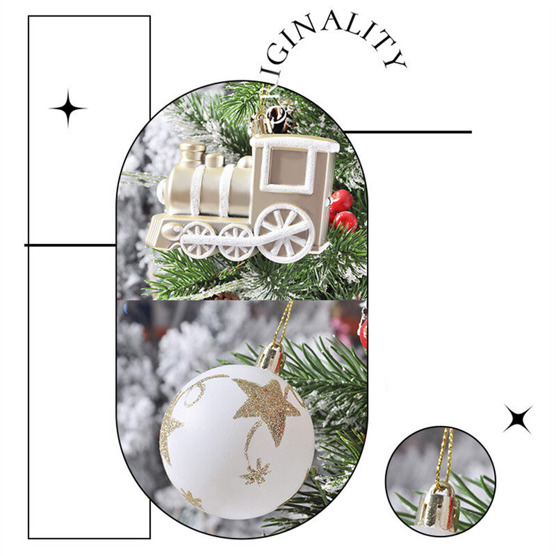 Ornement de Noël IkParty, décoration de la maison, arbre de Noël, pendentif de confrontation, 70 pièces