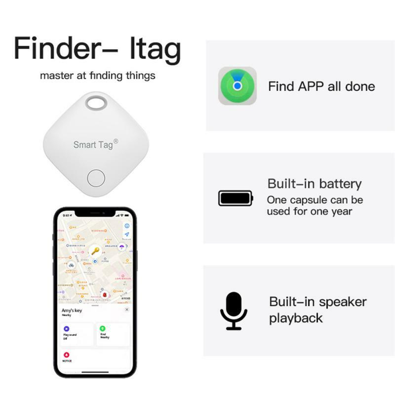 1-5 szt. Lokalizator alarmów z systemem Bluetooth IOS z lokalizatorem GPS Mini inteligentny portfel z kluczem ITag, wyszukiwarka zwierząt, działa z Apple, znajdź mój