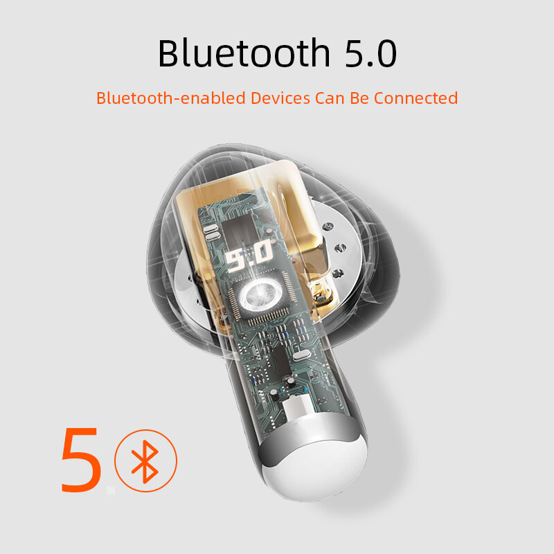 Earbuds esportivos estéreo sem fio com janela pop-up Siri, renomado carregamento sem fio para IOS e Android, Airs Pro TWS