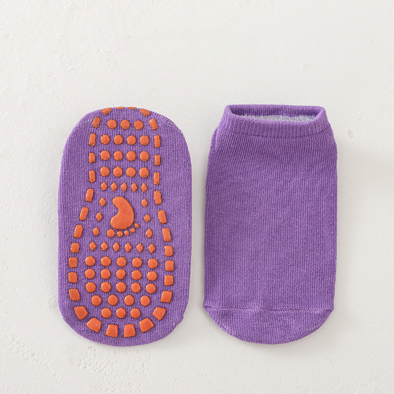 1 paio di calzini da pavimento per bambini calzini antiscivolo per trampolino da interno calzini in Silicone per bambini educazione precoce pavimento per bambini isolato