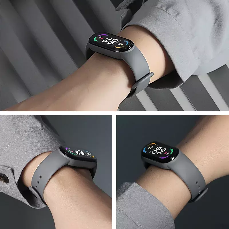 Bracelet de montre de sport en silicone pour Xiaomi Mi Band, bracelet Smartwatch, bracelet pour Mi Band 7, 6, 5, 4, 3, accessoires de bracelet
