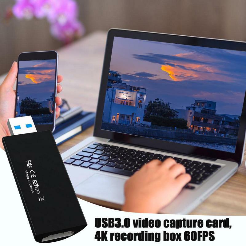 4K Video Capture Card Record Capture Card USB 3.0 4K Capture Cards HD 1080P Audio Capture Adapter Game Capture Card For