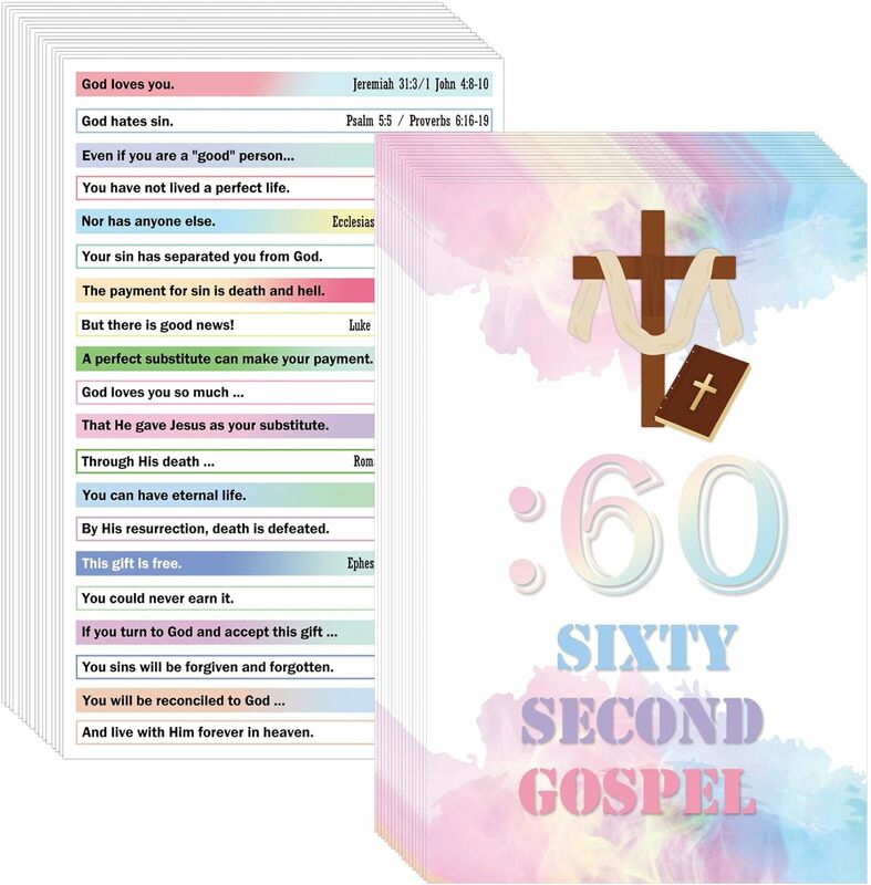 4,5*3,3 Zoll sechzig Sekunden Gospel Tracts Tasche Postkarten Bibel Verse Gebet Schrift Planer Lesezeichen inspirierende Brieftasche