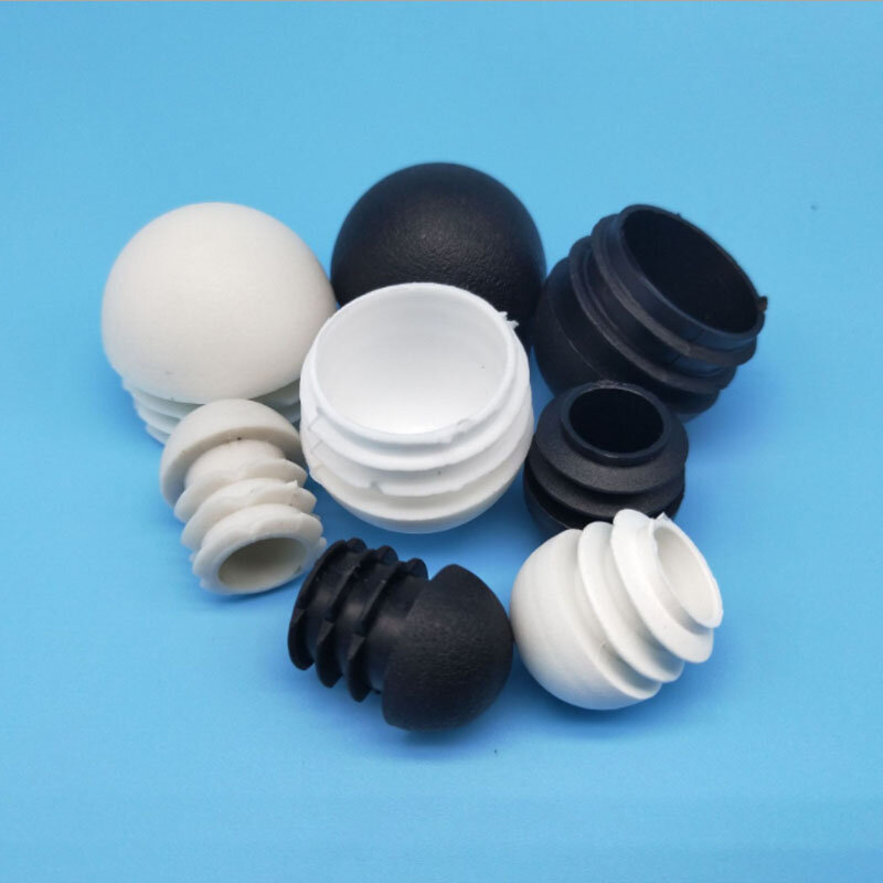 Round Plastic Steel Pipe Plug Domed Caps Non Slip Furniture Chair Leg Foot Dust Cover Floor Protector Tube End Caps