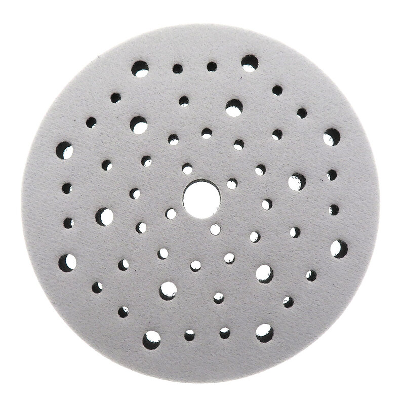 2 pièces 6 pouces 150mm 53-Hole Soft Interface Pad crochet et boucle disque de ponçage tampon éponge Interface coussin pour coussin de support