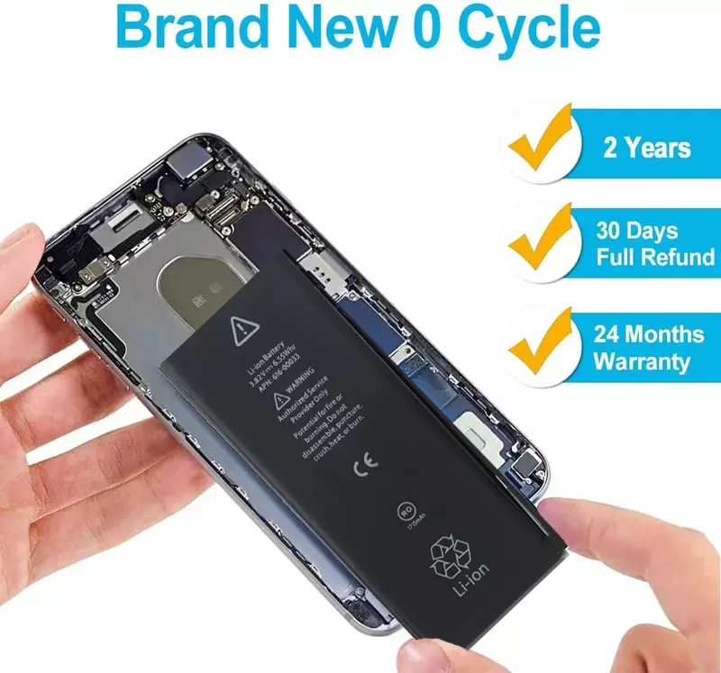 Аккумуляторная батарея для телефона Apple, для iPhone SE 2 4 Φ 6 6s 6p 6sp 7 7p 8 Plus x xr xs Max 10 11 12 13 Pro, с инструментами