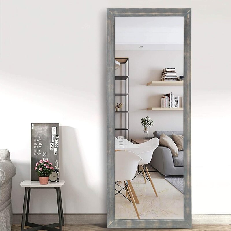 Traditional Full Length Floor Mirror Rustic Tall Floor Mirror Wall Mirror Standing or Leaning Against Wall for Bedroom Body Room