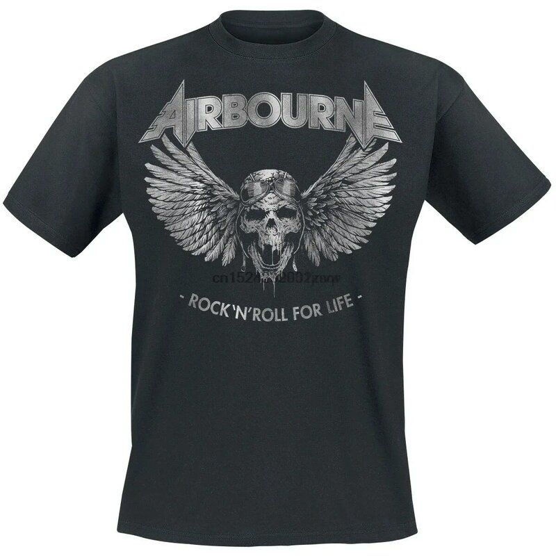 Rock N Roll For Life Airbourne T-Shirt Men T Shirt(1)
