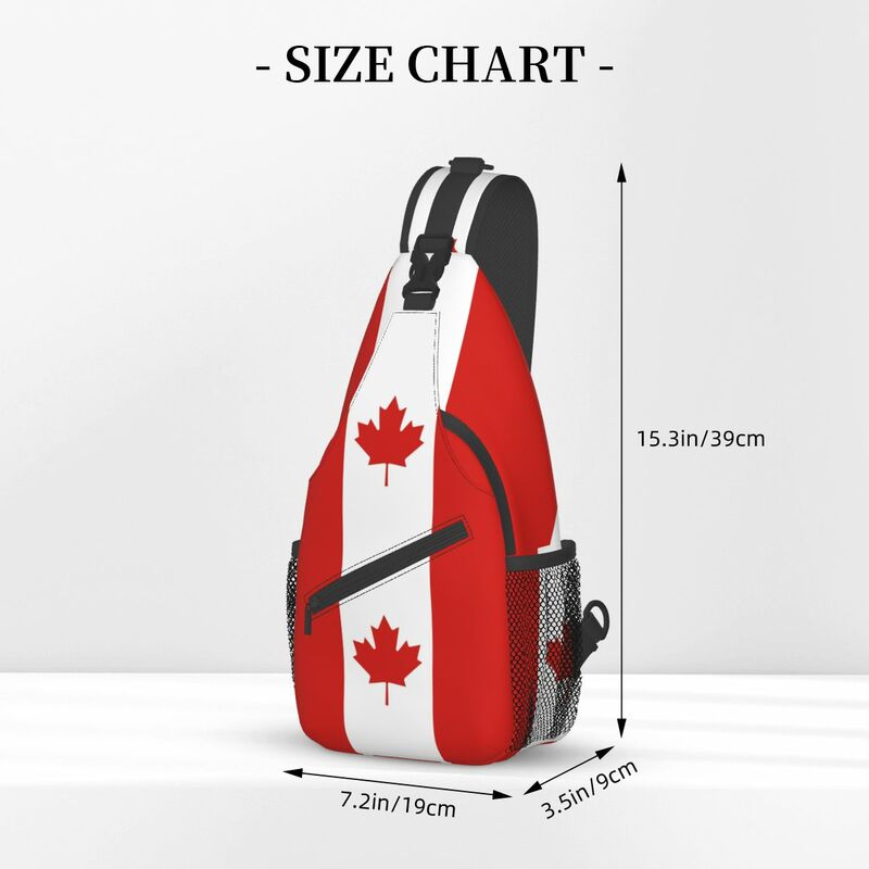 캐나다 국기 크로스바디 슬링백, 작은 체스트백, 프리덤 글로브 숄더 백팩, 여행 하이킹 자전거 백팩