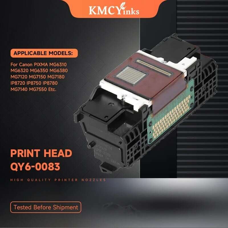 หัวพิมพ์ kmcyinks QY6-0083ใช้ได้กับหัวพิมพ์ Canon MG6350 MG6380 MG6300 MG6370 MG6320 MG6330 QY60083หัวเครื่องพิมพ์ MG6360 MG6340