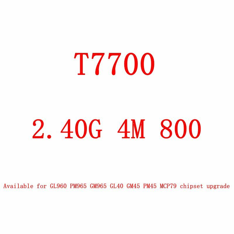 Rdzeń 2 Duo T7250 T7300 T7500 T7700 T7800 T8100 T8300 T9300 T9500 X7900 X9000 PGA478 Notebook Laptop CPU