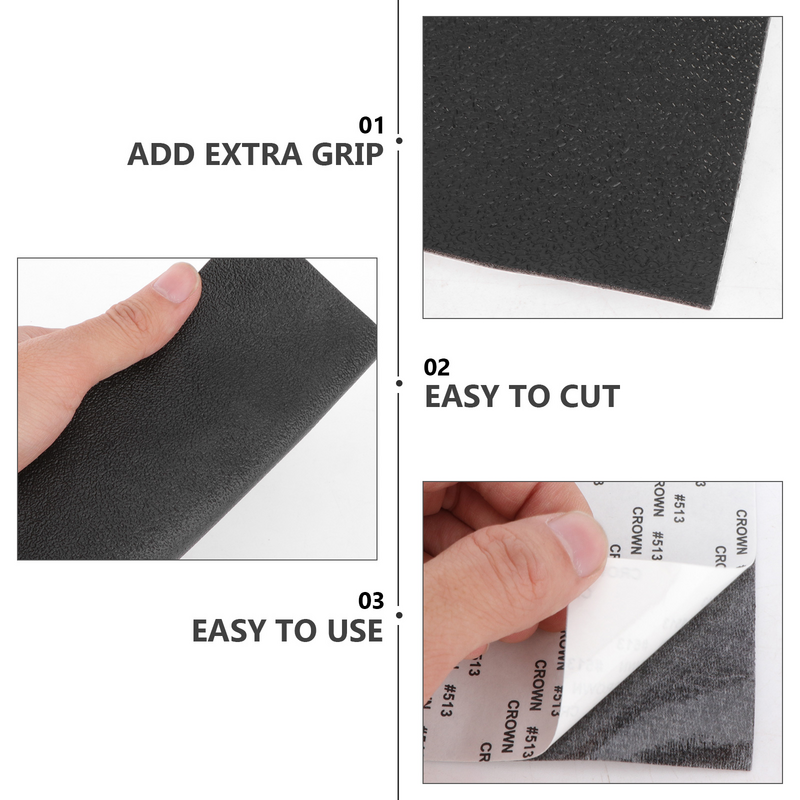 Anti Slip Tape Rubber Skid Paste 5 x 7 Inch DIY Traction Tape Easy to Use Removes Cleanly Slip Tape for Tools
