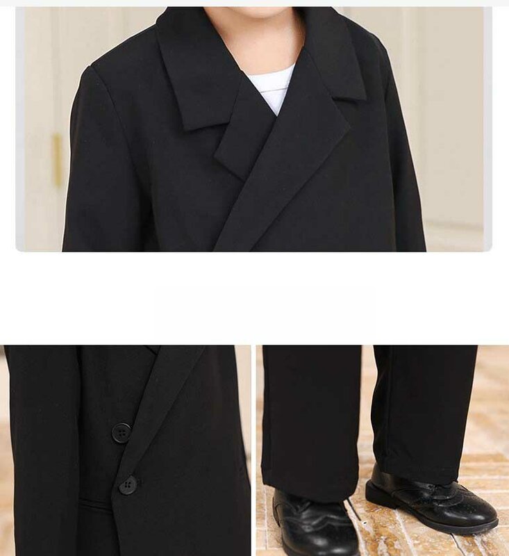 Kinder weiche coole Jacke Hosen 2 Stück Foto Anzug Jungen dünne diagonale Knopfleiste Party kleid Kinder Zeremonie Leistung Kostüm