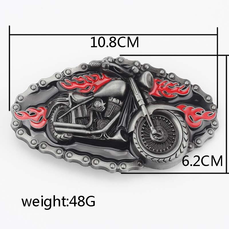 Hebilla de cinturón de locomotora de motocicleta, accesorios de cinturón hechos a mano, pretina artesanal, vaquero occidental, Metal pesado, Rock, Punk, K46